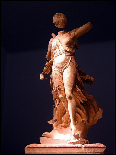Goddess Nike by Paionios at Olympia photographed by Dennis Archer at Flickr.