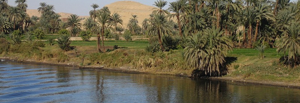 The River Nile Between Luxor and Aswan photographed by Ian Sewell for Wikipedia.